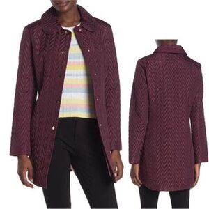 Kate Spade New York Quilted Snap Jacket Purple S